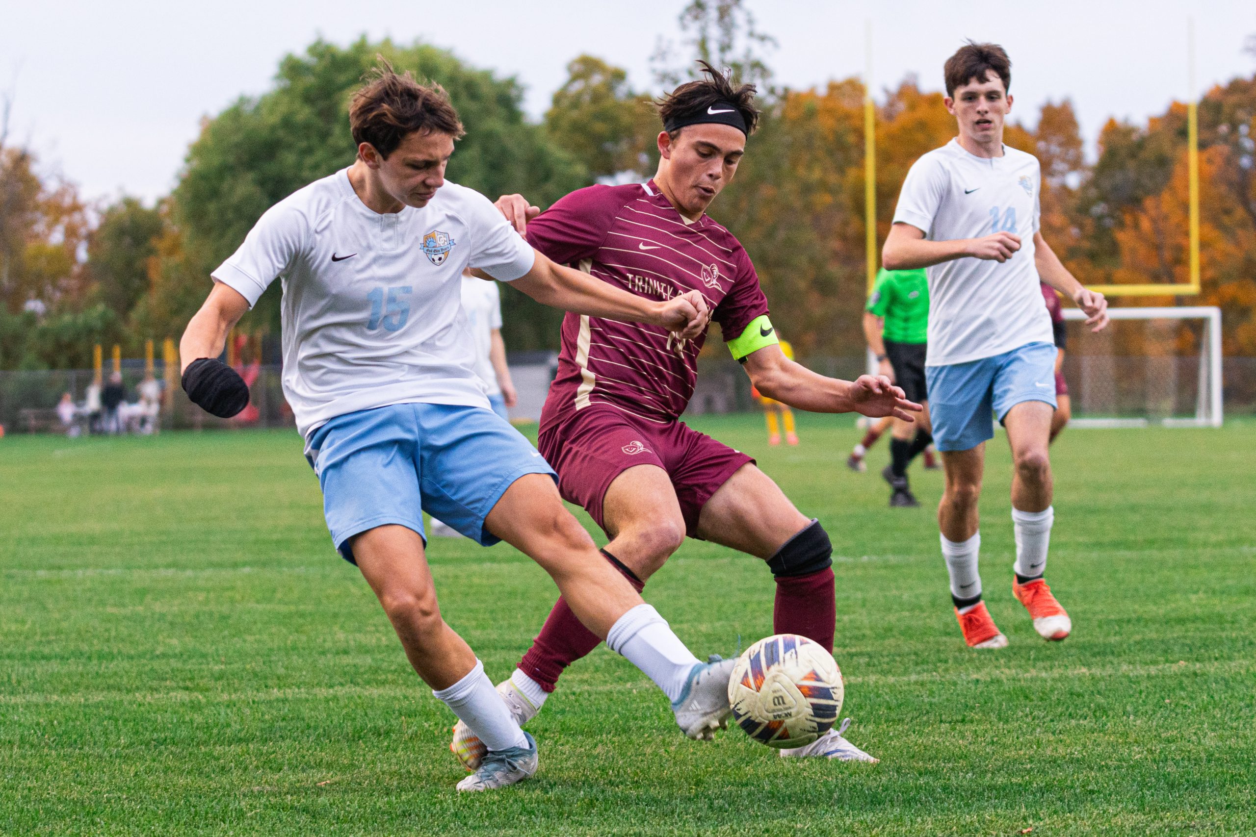 Kniska's hat trick powers Trinity to 5-1 win in section semifinal